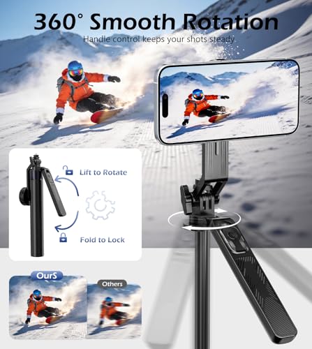 Image of UBeesize 70'' Magnetic Selfie Stick Tripod for iPhone with Remote
