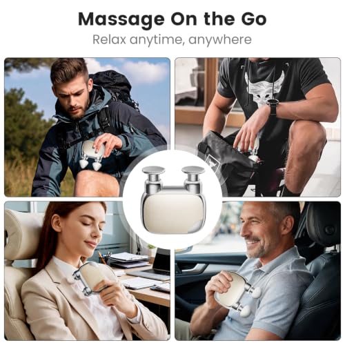 Mini Massage Gun Powerful Percussion Deep Tissue Muscle Massager Silver - image 5