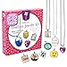 Pinwheel Crafts Jewelry Making Kit for Girls - Jewelry Craft Kit, Custom Glass Pendant Necklace Set for Kids or Teen Girl Gifts, Make 8 Necklaces with Step-by-Step Instructions and Craft Supplies