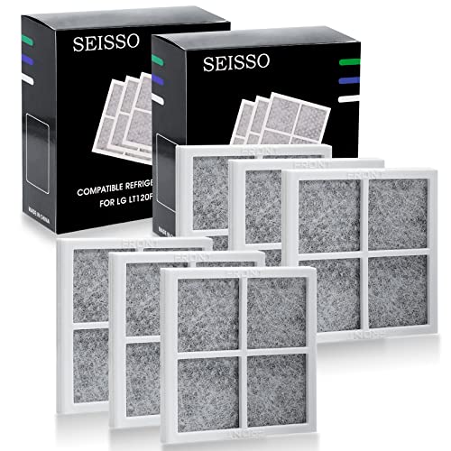 SEISSO LT120F Fresh Refrigerator Air Filter Replacement for LG, Compatible with Kenmore - Freshen up Refrigerator Air, Absorb Odors - 3 Packs