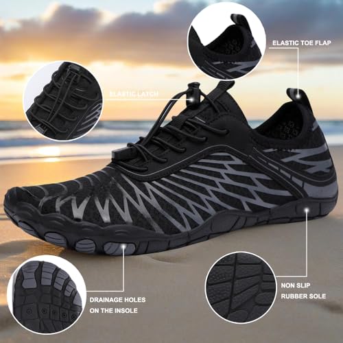 Image of Hike Barefoot Shoes Womens Men,Unisex Barefoot Water Shoes Breathable, Anti-Slip Hiking Footwear for Athletic Wide Toe Shoe Footwear for Hiking, Walking, Running, Yoga, and Water Sports