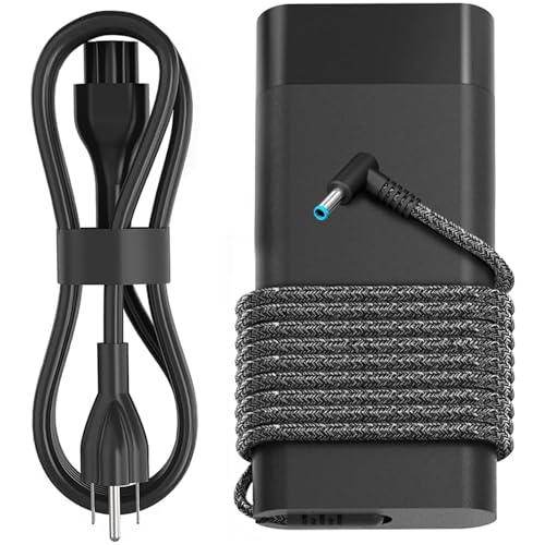 200W AC Charger Replacement for HP Omen Pavilion 15 16 17 Victus 15 16 Zbook 15 17 ZBook Fury Create Studio Envy 15 17 G10 G9 G8 G7 2020 (AMS 200W Laptop Charger for HP)
