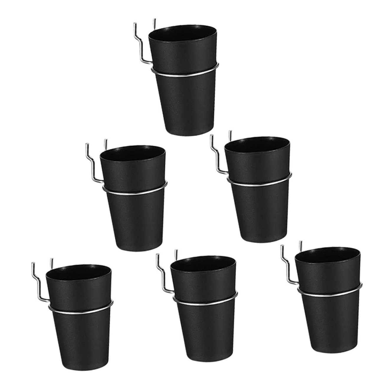 Cabilock 6Sets Pegboard Cups with Hooks Ring Style Organizer for Craft Versatile Storage Bins for Office and Garage Stylish Pegboard Accessories for Space Maximization