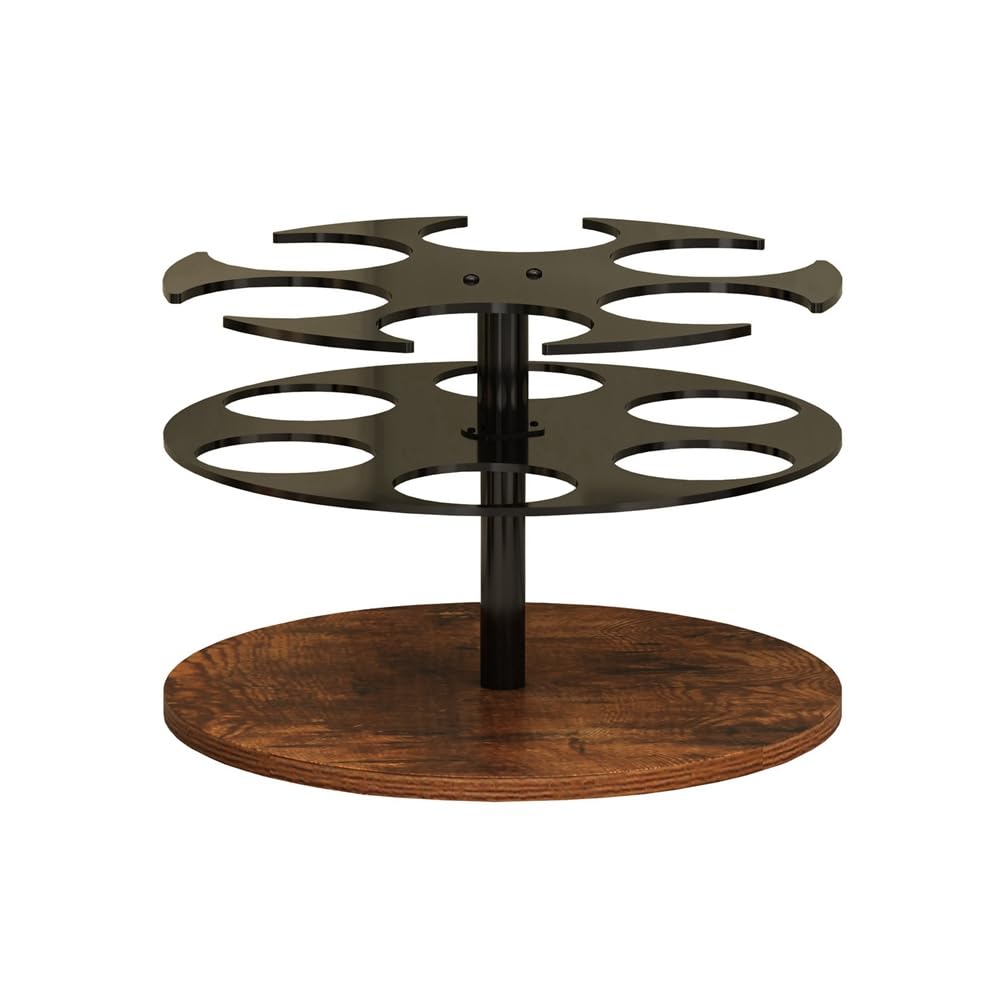 CTRLZS 6 Slots Rotating Cup Organizer Wooden Storage Rack for 40oz Cup Accessories