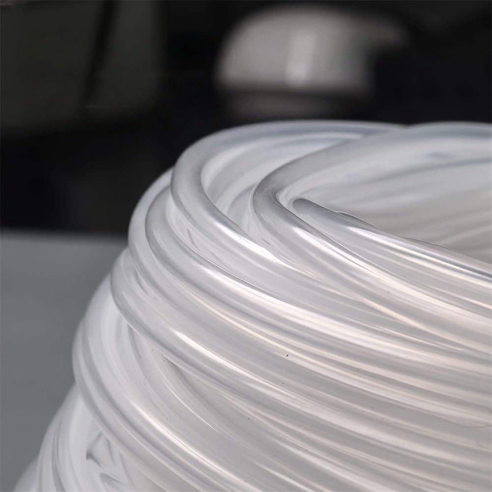 Tubo in silicone 3 x 6 mm 50 m per parti di ricambio per macchine da caffè, tubo flessibile ad alta temperatura per uso alimentare per linee di latte e acqua, compatibile con macchine da caffè