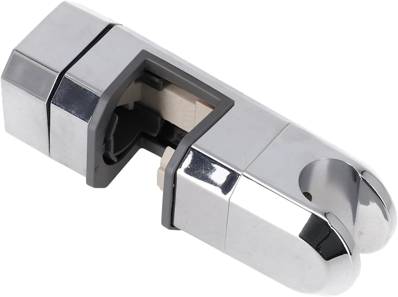 Supporto Per Soffione Doccia Regolabile Cromato, Per Barre Da 15-30 Mm, Rotazione 360°, Antiscivolo, In ABS - 3