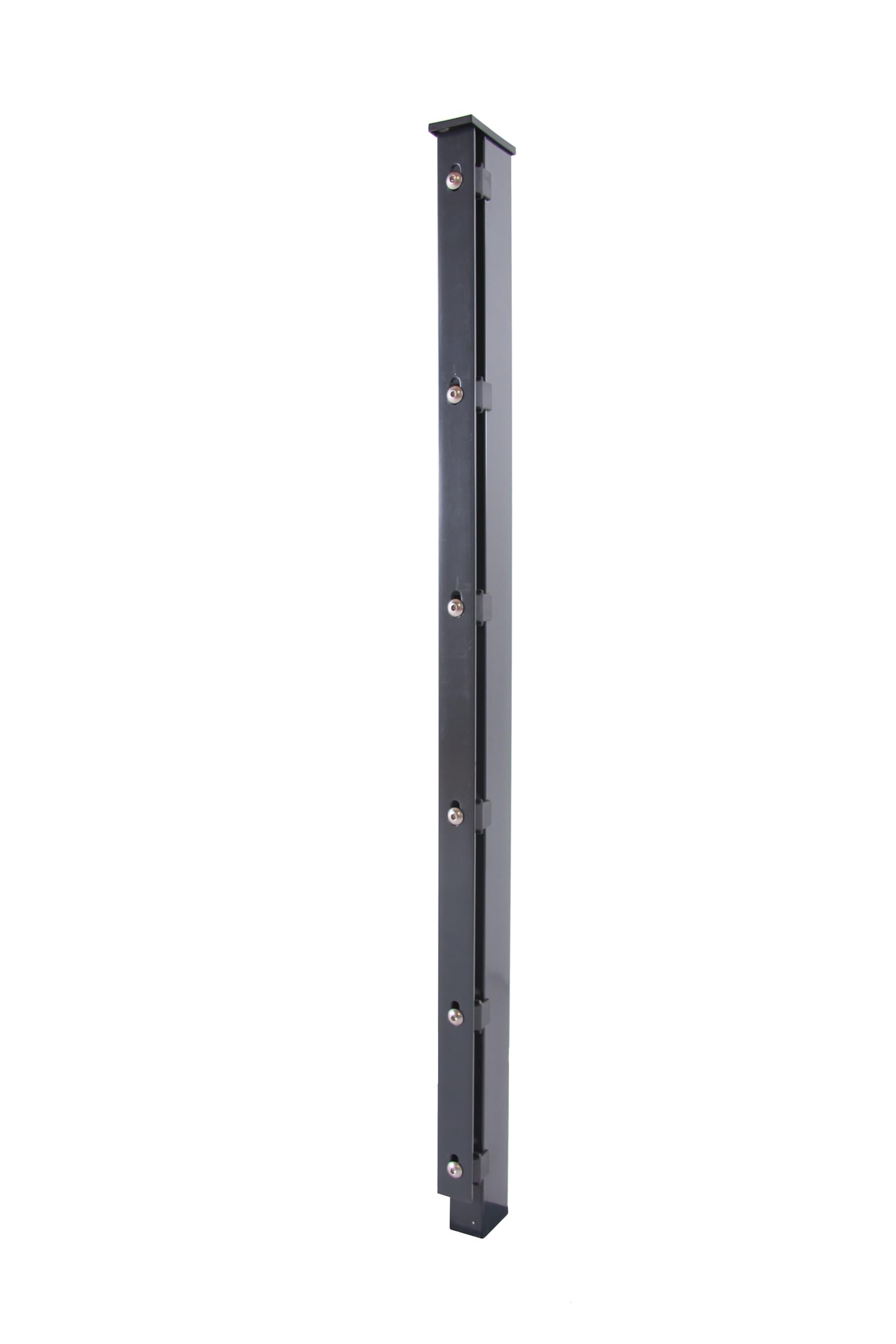 Pali per recinzioni con striscia di copertura, 6 x 4 x 140/160/180 cm, per ancoraggio a calcestruzzo, con materiale di fissaggio (pali antracite RAL 7016, 180 cm)