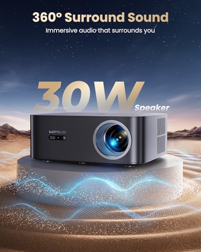 【Bundled with Google TV Stick/4K Supported】Smart Projector with WiFi & Bluetooth, Outdoor & Home TV Movie Projectors with Voice Control, Auto Focus & Keystone, Compatible with Netflix Proyector WiMiUS - image 7