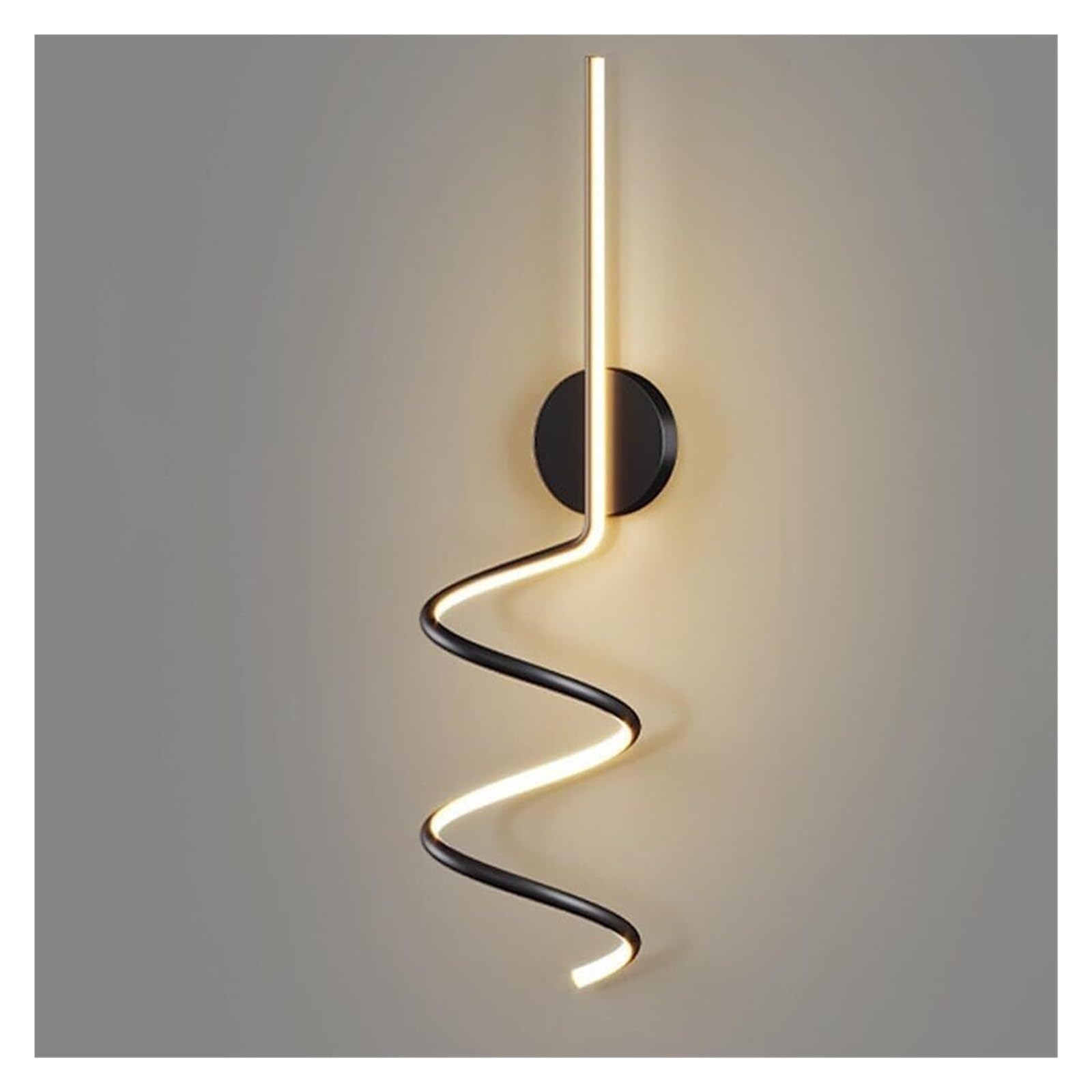 VDOQTLJT Black/White Spiral Wall Light Bedside Lamp Stairs Decor Sconce Metal Lantern Lamps sconces(5V,Warm light)