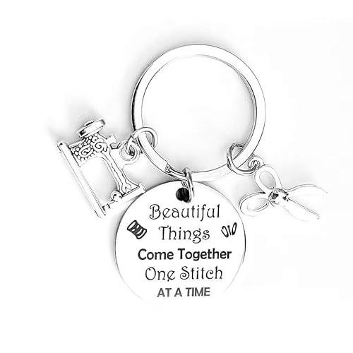 NYRWFQXG Sewing Gifts Keychain for Sewing Lovers Quilters Beautiful Things