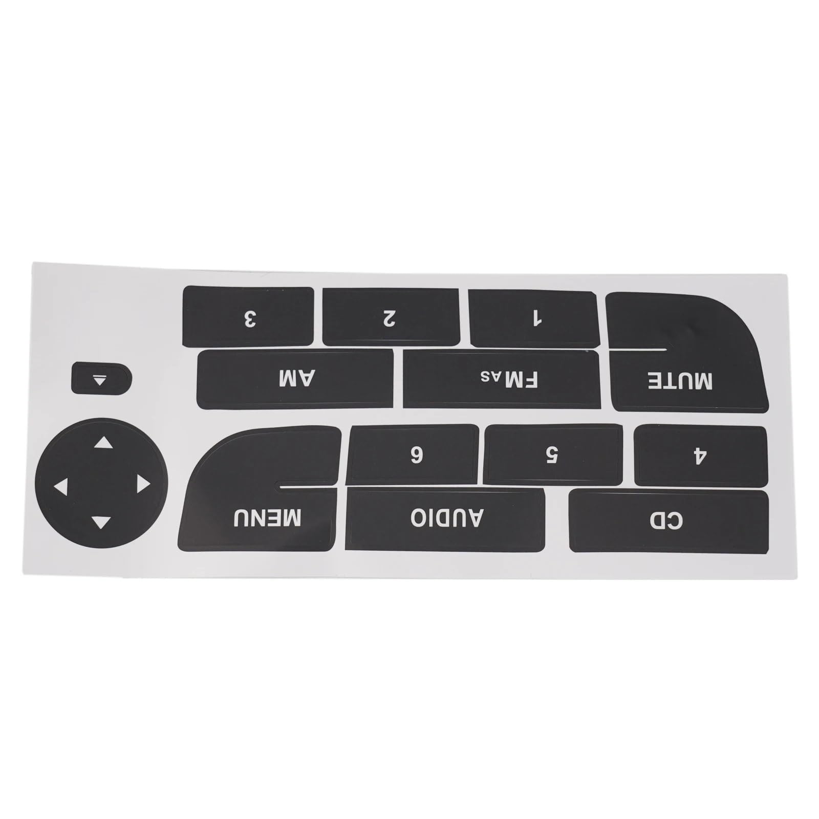 Repair Patch Compatible with Fiat for Grand for Punto CD Radio Audio Button Repair Decals Stickers Black Car Button Repair Stickers Car Interior Accessories