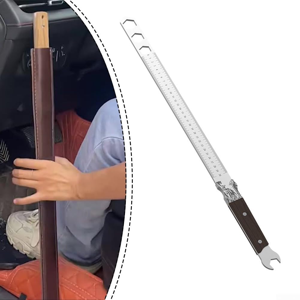 Righello di misurazione in acciaio al manganese spesso 5 mm, con manico antiscivolo, progettato per una maggiore precisione e una manipolazione stabile (B)