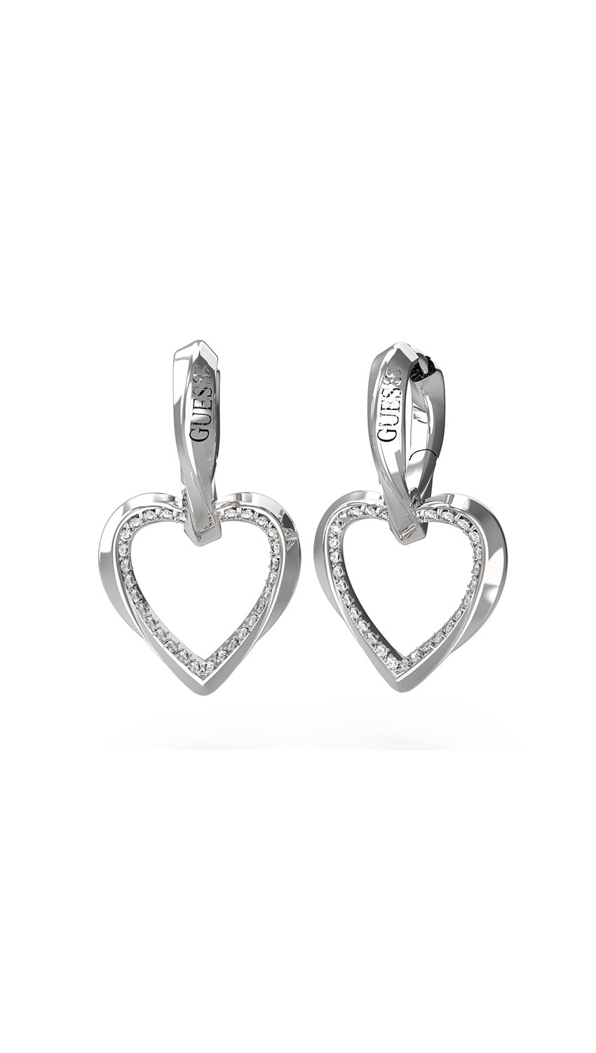 GUESS by DE BRINCOS, AÇO, Silver, Hearts, silver, Taille unique, Hearts