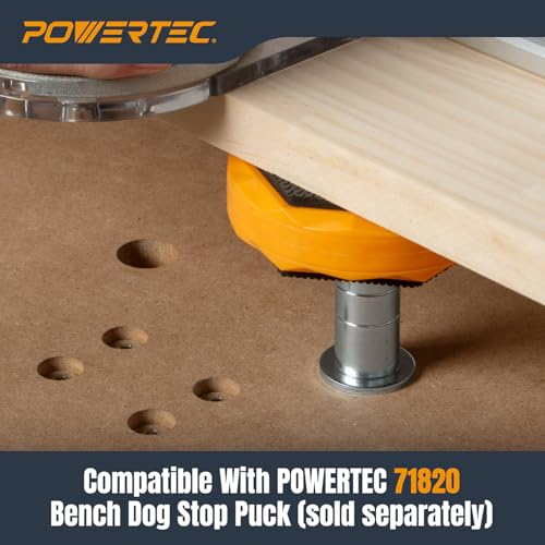 image for POWERTEC Riser with Washers for Bench Dog Puck, Compatible with T-Trac