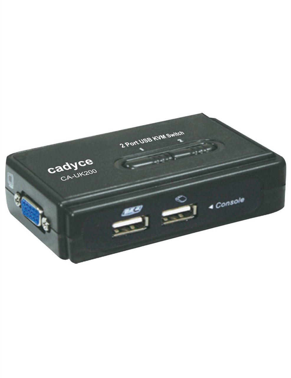 Cadyce CA-UK200 2 Port Desktop USB KVM Switch (Black) (B00STB3YYG) Amazon Price History, Amazon Price Tracker