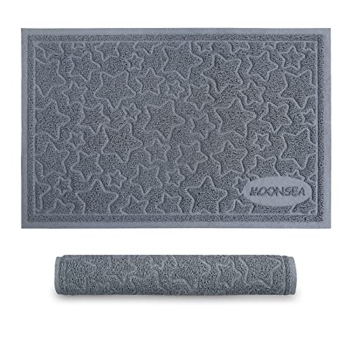 Pet Feeding Mat for Food and Water Large Size, Non-Slip Waterproof Dog Bowl Mat, Easy to Clean Dog Food Mat, Unique Star…