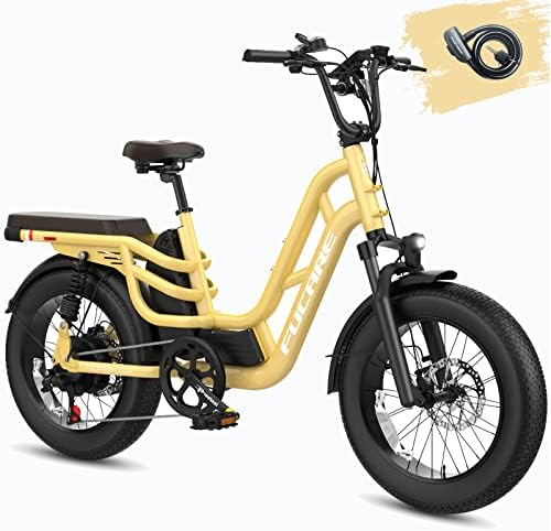 Fucare Libra 750W Electric Bike for Adults 32MPH 48V 20Ah LG Lithium Battery EBike with Full Suspension Color Display 20″*4.0″ All-Terrain Fat Tire 7 Speed Commuter Snow Electric Bicycles