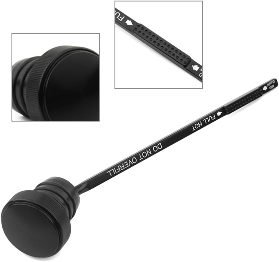 Zhisheng Aluminum Tank Oil Guage Level Dipstick Black for Harley-DAVIDSON Dyna 99-05 Super/Wide Glide Low Rider Motorbike