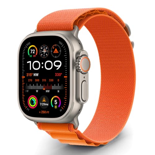 MRVOEBC アルパインループ バンド 対応 Apple Watch Ultra 49mm 46mm 45mm 44mm 42mm(Series 3/2/1)、スポーツナイロン交換用バンド 対応 iWatch Series 10/9/8/7/6/5/4/
