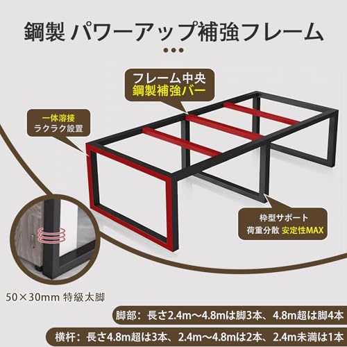 会議用テーブル 大人数会議対応 ミーティングテーブル 鋼製フレーム高耐荷重 会議机 組み立てが簡単 大型 事務机 配線ボックス付き 長机 商談企業用 毎日のオフィスのニーズを保証する [3]
