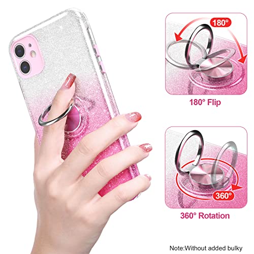 Coque iPhone 11 antichoc à paillettes et support magnétique - 2
