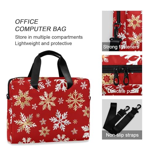 Funda para portátil ALAZA Snowflake dorado, 13-15.6 pulg miniatura 5