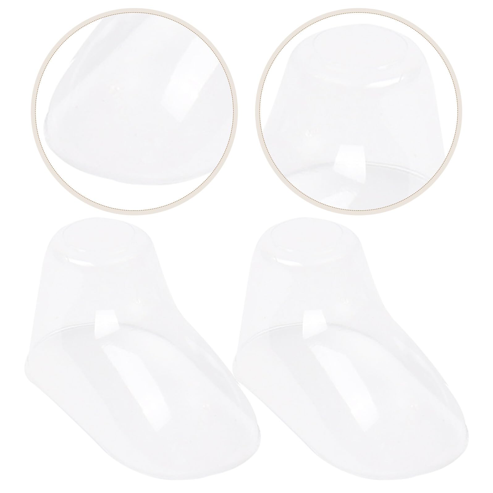 SHINEOFI 100 Stück Teiliges Transparente Kunststoff Babyfußformen Robuste Socken Babyschuhhalter für Erstausstattung und Schuhform erhalt Knitterfrei für Babysocken und Hausschuhe
