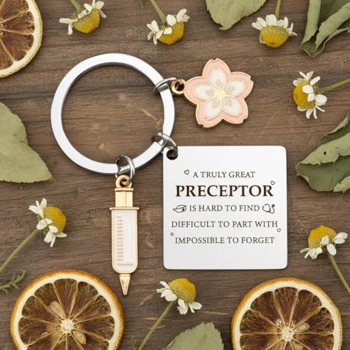Porte-clés Best Nurse Preceptor en acier durable, souvenir de fin de stage