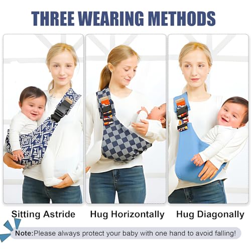 Image of Baby Sling Carrier,Baby Sling,Toddler Carrier,Adjustable and Non-Slip Hip Seat Carriers Carrying 10-30 lbs(Black)