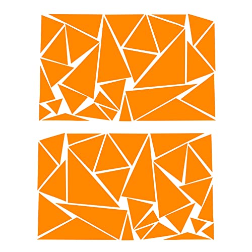 Image of 2 Pieces Triangle Vinyl Decal Graphics DIY Body Sticker for Car, Orange