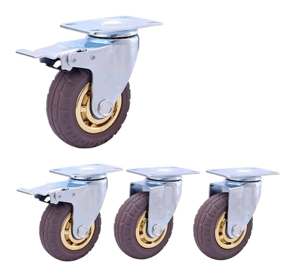 Roulettes robustes 7,6 cm anti-bruit pour sécuriser vos chariots de 480 kg