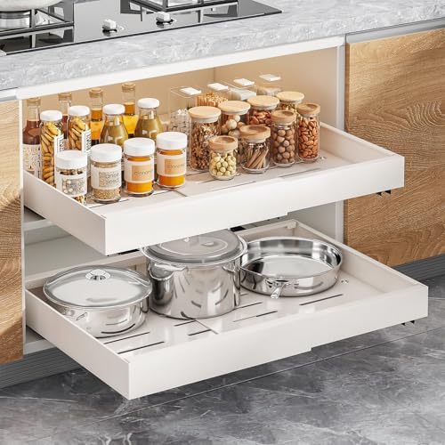1 Pack Pull Out Cabinet Organizer, Expandable Width (12.2