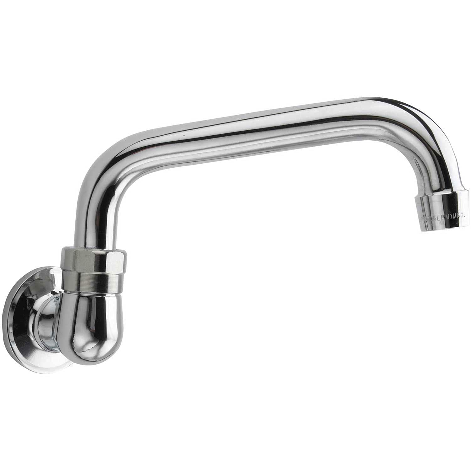 Royal Series Single Hole Wall Mount Faucet by Krowne – 4.5"L x 2.75"W x 8"H, Brass, Model 16-143L