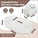 BUMNANA Toddler Travel Floor Bed, Portable Toddler Bed, Soft Baby Kids Foldable Travel Bed for Home, Sleeping, Camping, Washable Portable Crib for Kids with Blanket （White）