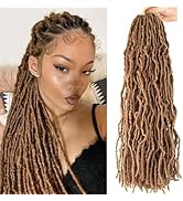 Faux Locs Crochet Hair for Butterfly Locs Distressed Soft Locs Crochet Hair for Women (24 Inch(Pa...