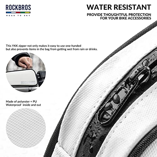 ROCKBROS Road to Sky Bicycle Frame Bag Top Tube Bag Waterproof 0.7L Reflective for Front Frame for MTB/Road Bike/Gravel Bike - Image 3