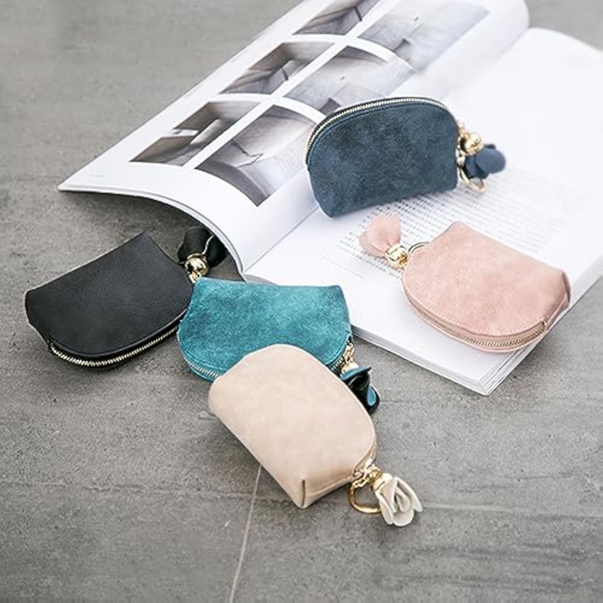 Small Coin Purse Change Pouch, Pink Mini Wallet
