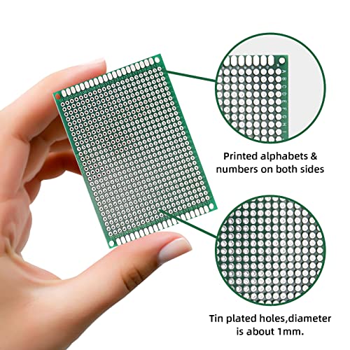 PCB prototipo DIY universal de 6x8 cm perforada y estañada compatible con microcontroladores 4