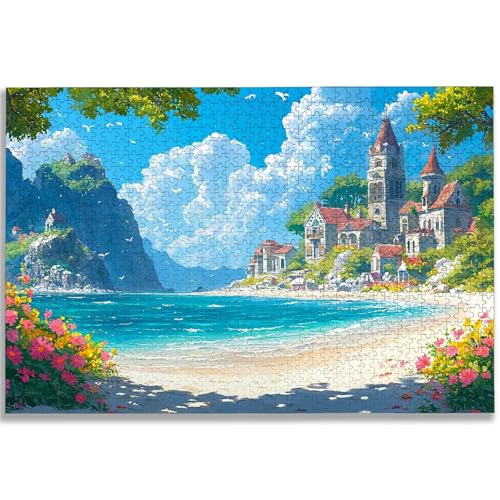 イタリア ジグソーパズル 1000ピース 大人向け 風景 ジグソーパズル 木製 Puzzle 75x50 cm 美しい梱包箱付き 大人向け 難しい 挑戦 Puzzle ホームデコレーションに最適、女性へのギフト、男性へのギフト、-1271
