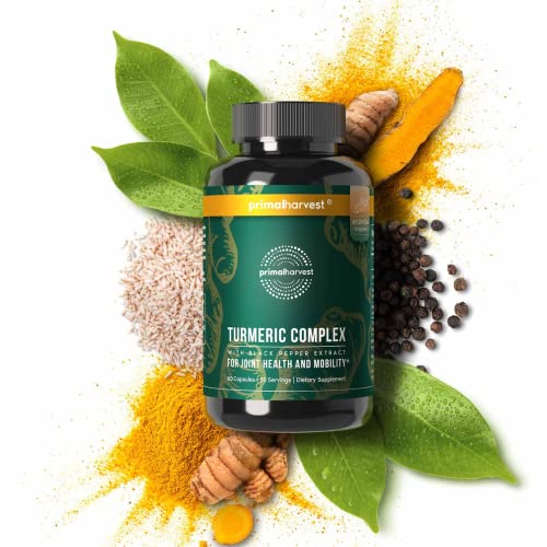 Primal Harvest Turmeric Curcumin With Black Pepper, 1 Bottle #TOP2