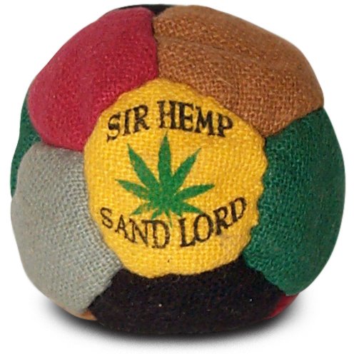 Sir Hemp Sand Lord Footbag. 12 Panel Hemp Sand-Filled Footbag, Assorted Colors