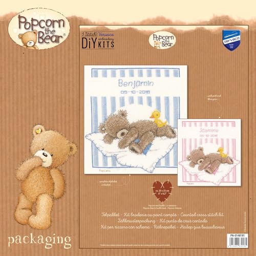 Kit broderie point de croix compté tableau complet naissance 20x23 - 4