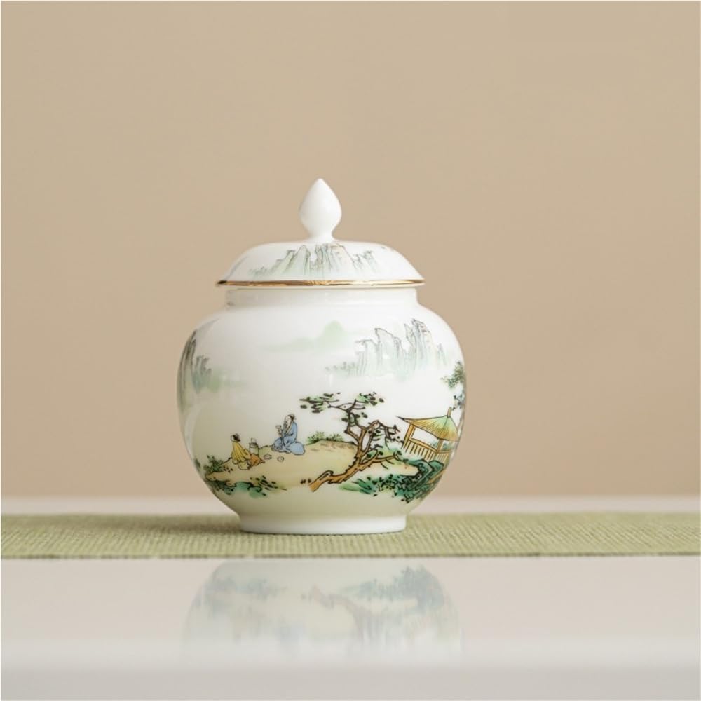 Barattoli Da Tè Semplici barattoli in porcellana bianca e ceramica for la conservazione del tè sfuso, barattoli sigillati da cucina vintage, barattoli vuoti, barattoli in ceramica con coperchio Baratt