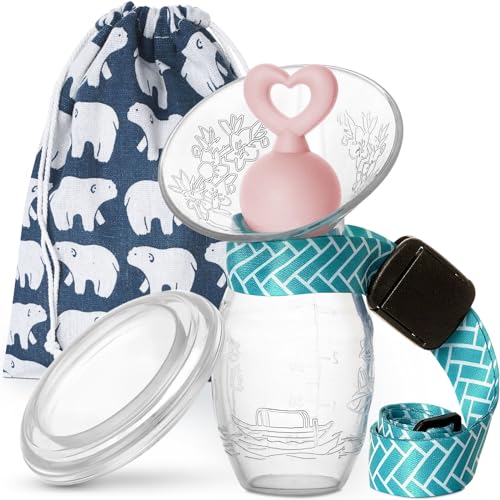 Image of Bumblebee Manual Breast Pump with Breastfeeding Milk Saver Stopper& lid in Gift Box Food Grade Silicone bpa PVC and Phthalate Free 3.04oz/90ml