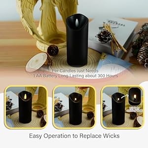 Flickeringflamelesscandlesbatteryoperatedacrylicledpillarcandleswithremotecontrolandtimersetof9black Urban Country Home Decor Flickering flameless candles battery operated acrylic led pillar candles with remote control and timer set of 9 black urban country home decor