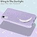MATEPROX Compatible with iPhone XR Case Glitter Slim Shiny Sparkle Crystal Bling Cover Cute Girls Case (Purple)