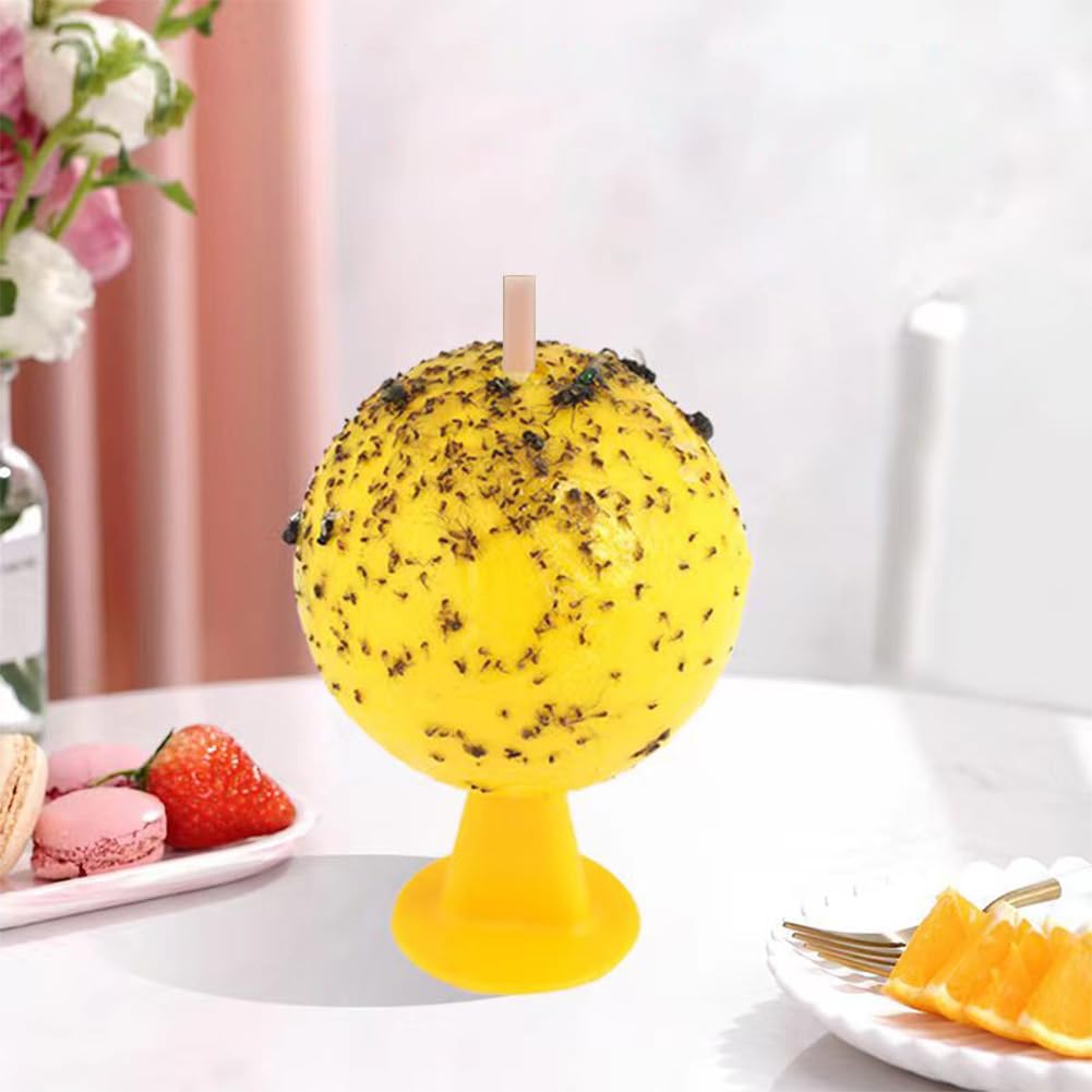 27 Stück Fruchtfliegenfalle Sticky Fruit Fly Trap Ball Multifunktionale Klebefallen Zitrusförmiges Design for Fruchtfliegen Trauermücken und Gnitzen (B)