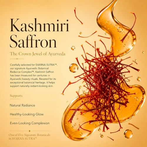 Image of Tejas Saffron Brightening Serum with 120+ Mogra Saffron Strands in One Bottle | Luxury Ayurvedic Glow Serum | For Radiant, Even-Looking Skin Tone, Dark Spots & Dullness | Lightweight Oil-Based Face Serum