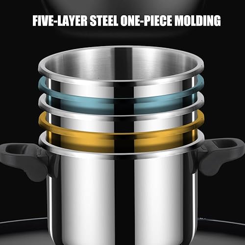 Miniatura 5 de Olla a presión 10L 316 utensilios de cocina de acero inoxidable de ajuste de tres velocidades 9 sistemas de seguridad con tapa de cierre de apertura