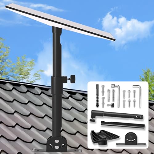 TOIMALDO Starlink Gen 3 Mount – Hidden Cable Design, Adjustable Pivot Bracket, Heavy-Duty Roof & Pole Mount with Pipe Adapter for Starlink Internet Kit